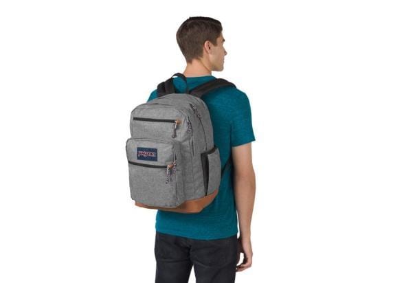 JANSPORT Cool Student Grey Letterman Poly Boekentassen en rugzakken
