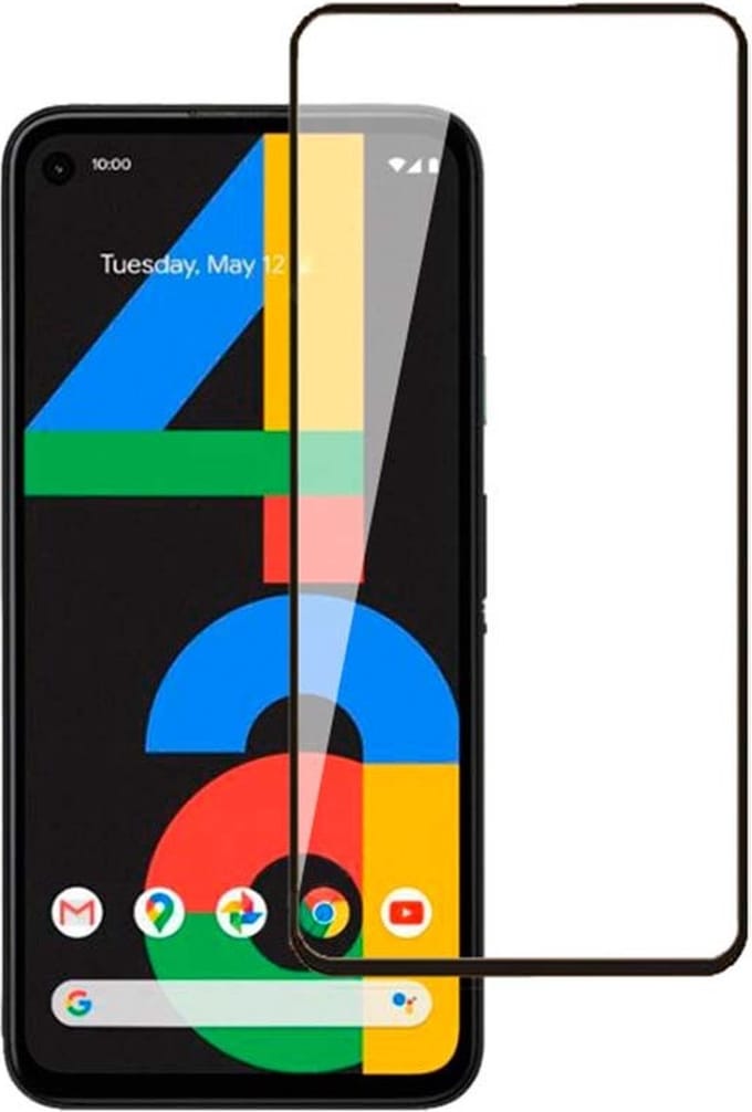 Full Cover Full Glue 9H Glass Screen Protector for Google Pixel 4a _ Black