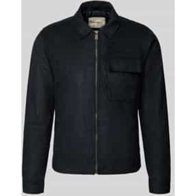 Jack in leerlook met borstzak, model 'HELGER'