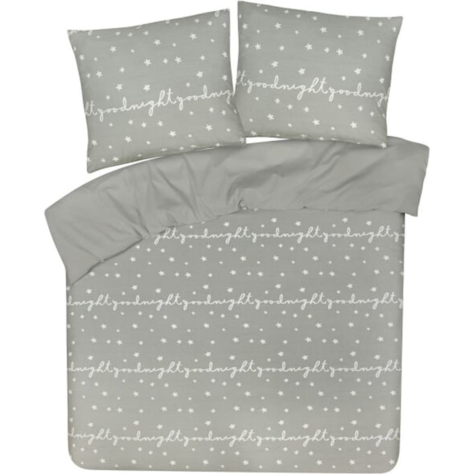 DoubleDry Dekbedovertrek My Design 100% katoen - Eenpersoons 140x200 cm + 1 Kussensloop - good night