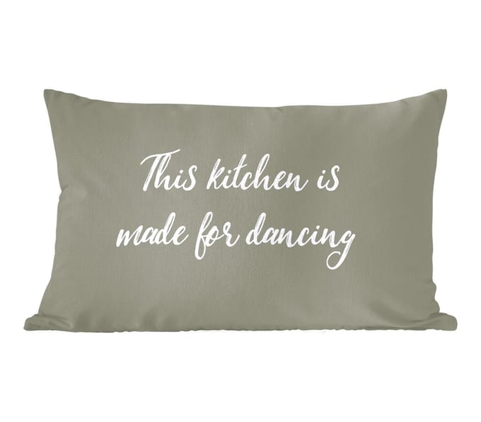 Sierkussens - Kussentjes Woonkamer - 60x40 cm - Spreuken - Quotes - This kitchen is made for dancing