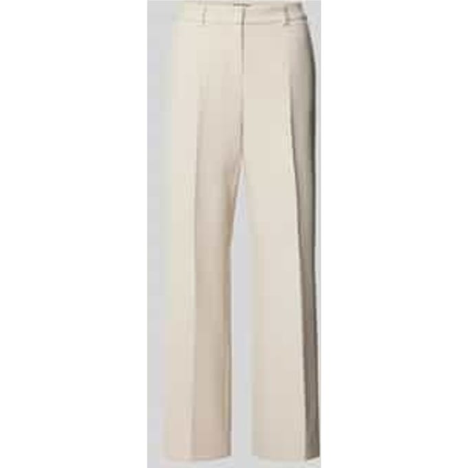 Straight leg stoffen broek met persplooien, model 'LUCA'