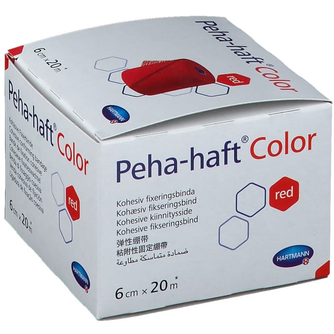 Hartmann Peha-haft Color | Fixatiezwachtel | Latexvrij | Rood