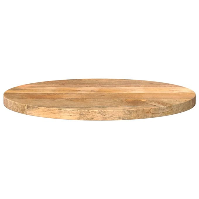 vidaXL - Tafelblad - rond - Ø - 60x3,8 - cm - massief - ruw - mangohout