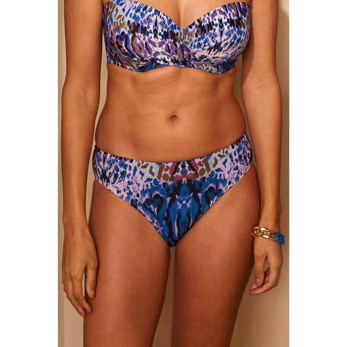 Livera Sw Bo. Brief Mid Zanzibar Blue/pink Maat: 46 | Bikini's Outlet | Dames | Blauw