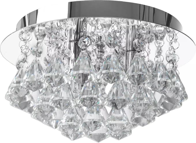 TooLight Plafondlamp - 3 Lichtpunten - Chroom - Modern Design - 25x25x14,5 cm