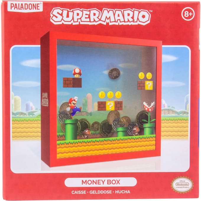 Super Mario Spaarpot – 18 cm Arcade Design met 3D Effect