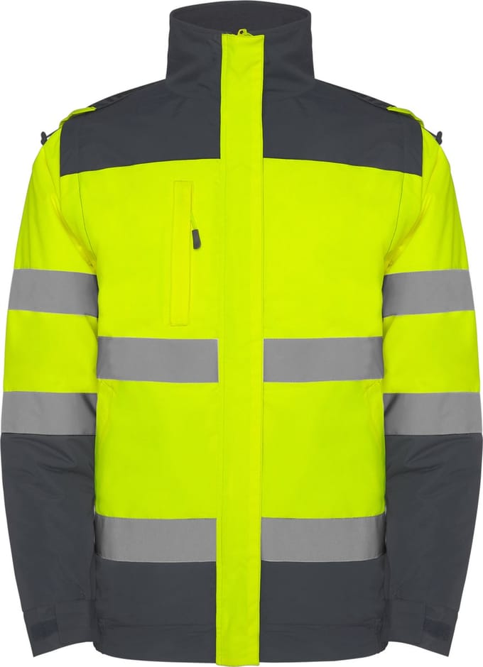 Roly Epsylon Parka RY9304 - Lead 23/Fluor Yellow 221 - L