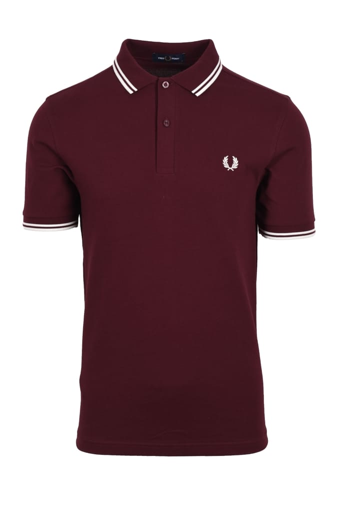 Fred Perry - Twin Tipped Poloshirt - Bordeaux/Ecru