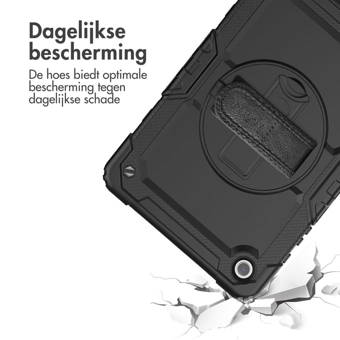 Accezz Tablet Hoes - Geschikt voor Samsung Galaxy Tab A9 Plus - Backcover Shoulder Strap - Zwart
