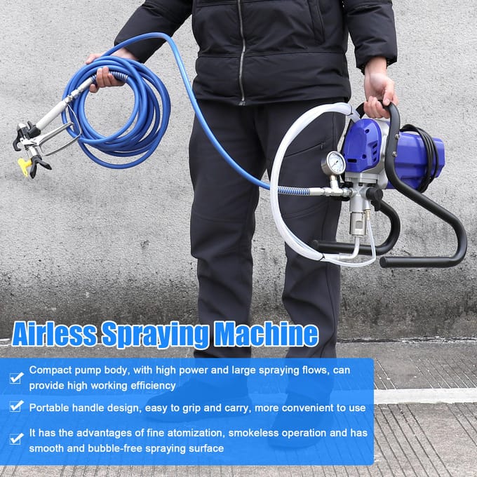 Professionele hogedruk airless spuitmachine Elektrische verfspuitmachine Multifunctioneel schilderen EU Plug