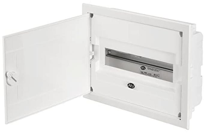 Kleine inbouw verdeler met deur 1-rijig - Wit