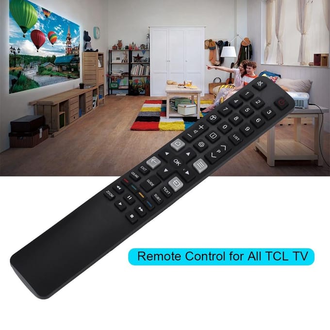 Multifunctioneel meer dan 8m Afstandsbedieningsafstand Nauwkeurige Signaaloverdracht Afstandsbediening voor TCL TV black