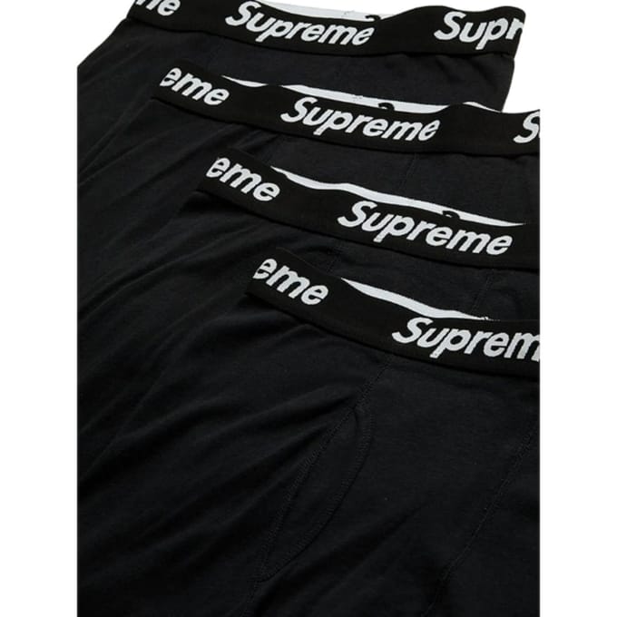 Boxer Supreme x Hanes Zwart EU XXL gray