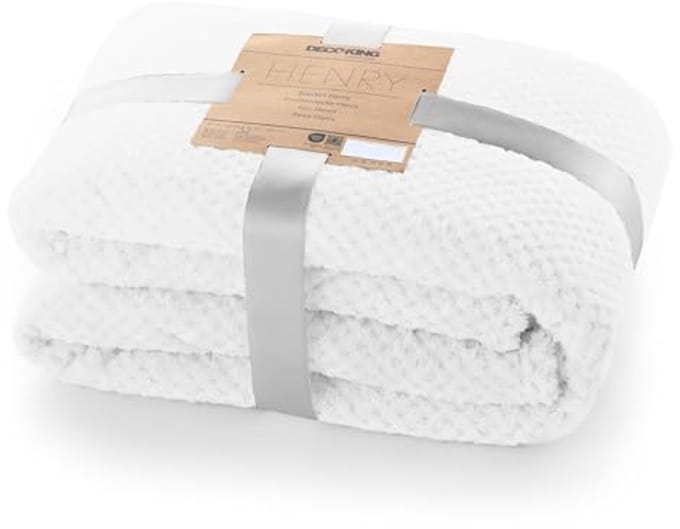 Knuffeldeken 220 x 240 cm - Zachte Microvezel Bedspread in Scandinavische Stijl