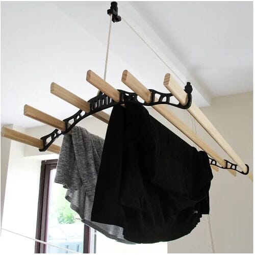 Monstershop Droogrek ophangbaar plafond - zwart - 1.8 meter