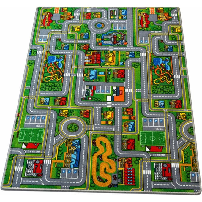 Muratap Speelkleed stad – groot kinderkleed met anti-slip onderkant- 140x200cm
