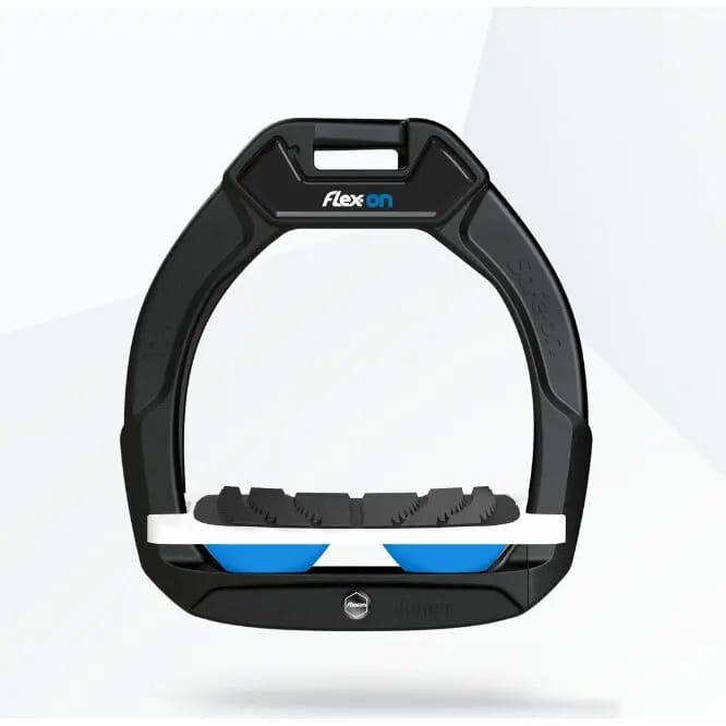 Veiligheids-stijgbeugels Rijervaring Inklapbare Grip Zwart/Wit/Blauw Kind Flex-On Safe-On