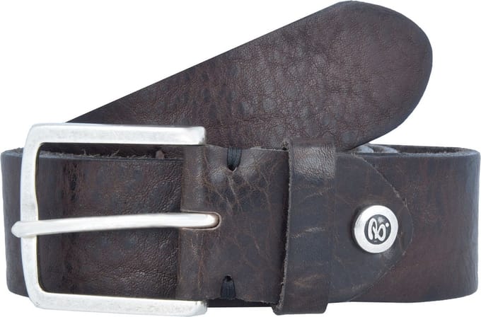 b.belt Riem Zac Ledergürtel W100 Dark Brown Donkerbruin