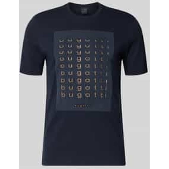 Shirt ronde hals Van Bugatti blauw