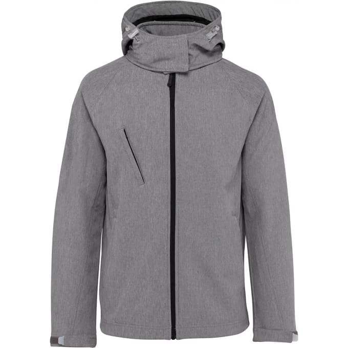 Kariban Dames softshell jas met afneembare capuchon K414 - Marl Grey - L