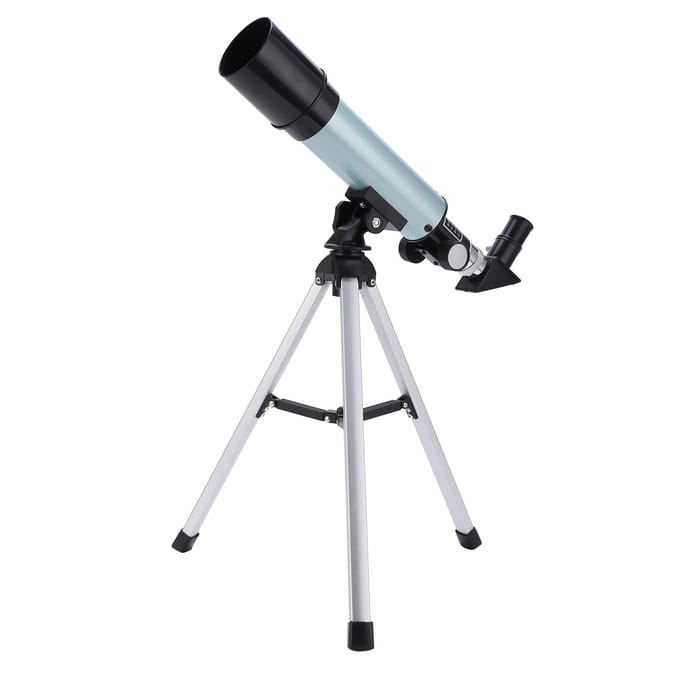 Telescoop voor kinderen en beginners Draagbare refractortelescoop 90x vergroting met statief en gray