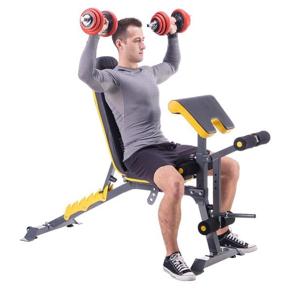 HMS LS3061 - Gewichthefferbank - Multipositie - Met Preacher Curl - Verstelbaar