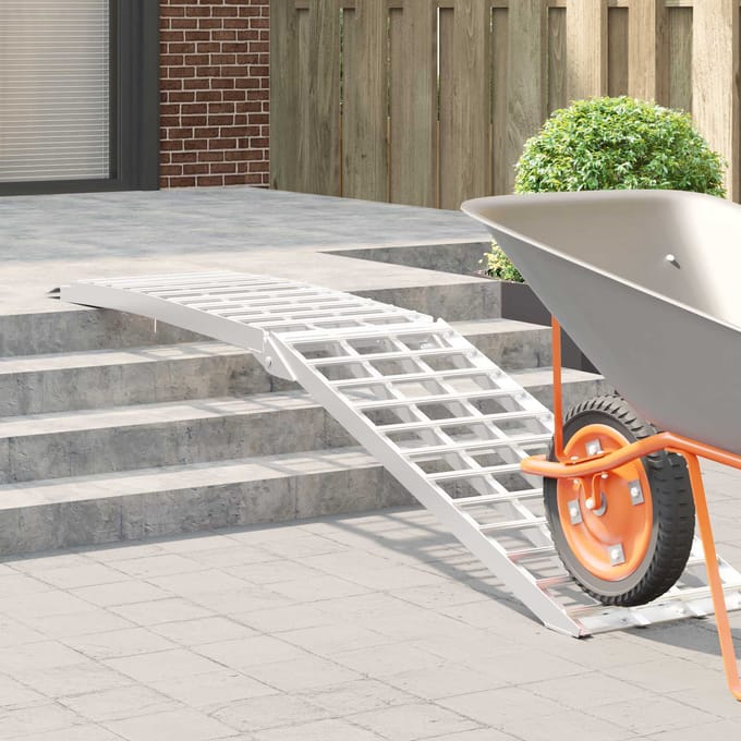 vidaXL Motorcycle Ramp 680 kg Zilver 680 kg Aluminium