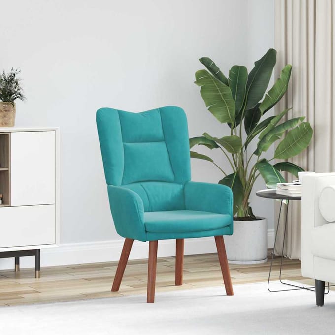 vidaXL - Fauteuil - Turquoise - 63 - x - 67 - x - 94 - cm - Fluweel