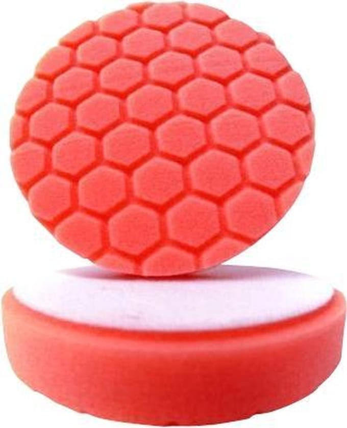 Smart Wax Hex Logic 5,5'' Schuim Pad Finishing/Polijst Rood