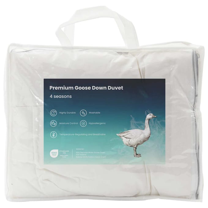 vidaXL - Dekbed - FULDA - 155 - x - 200 - cm - 4 - seizoenen - 310 - GSM - 90% - Gansendons
