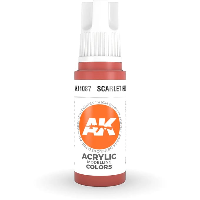 Scarlet Red Acrylic Modelling Color - 17ml - AK-11087