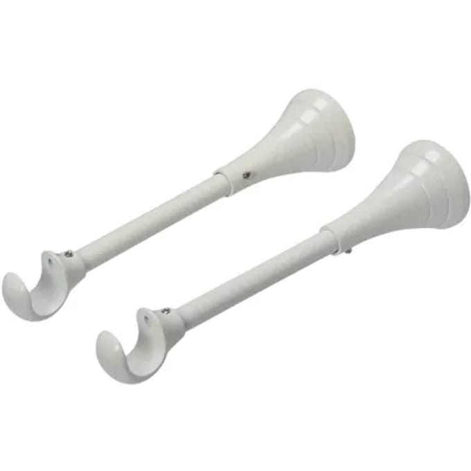 Decomode - Gordijnsteun - Metaal - Gebroken Wit - Dia. 20mm 11-22cm - 2 Stuks