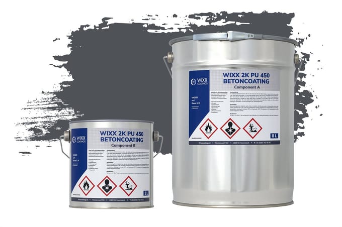 Wixx 2K PU 450 Betoncoating - 5L - RAL 7015 | Leigrijs