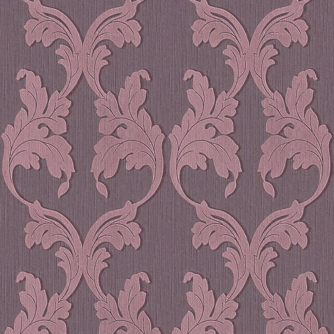 Textiel look behang Profhome 956285-GU textiel behang gestructureerd in textiel look mat purper 5,33 m2