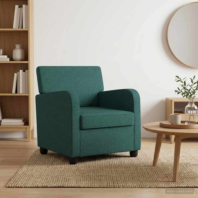 vidaXL - Fauteuil - Donkergroen - Stof