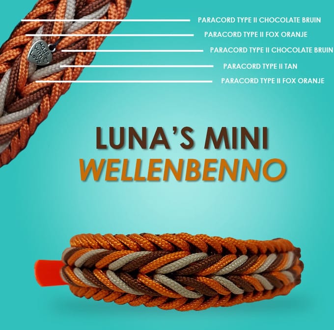 Paracord Luna's Mini Wellenbenno halsband - DIY set