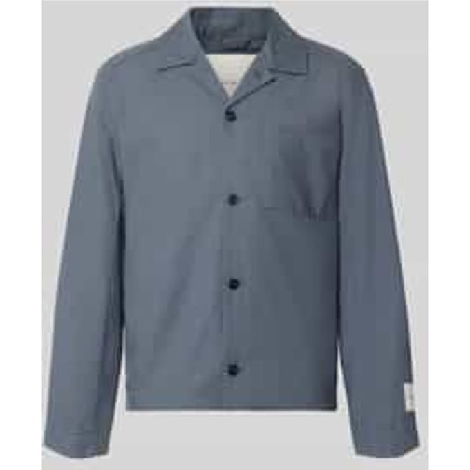 Oversized overhemdjack van mix van katoen en lyocell