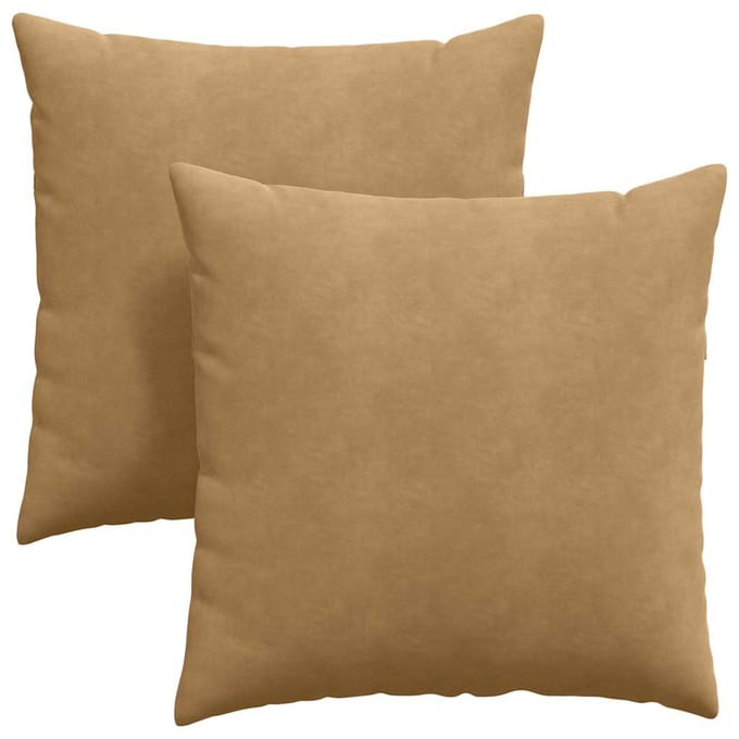 vidaXL - Zitkussens - 2 - pcs - Bruin - 80 - x - 80 - cm - Corduroy - stof