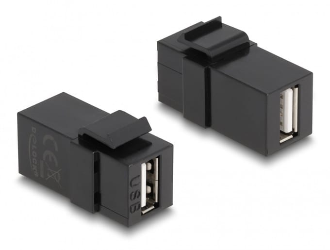 Delock 87829 USB 2.0-inbouwmodule Keystone Kabel 1 stuk(s)
