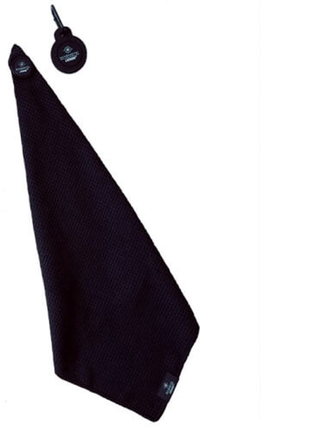 Lignum Microfiber Magnetic Golf Towel Black