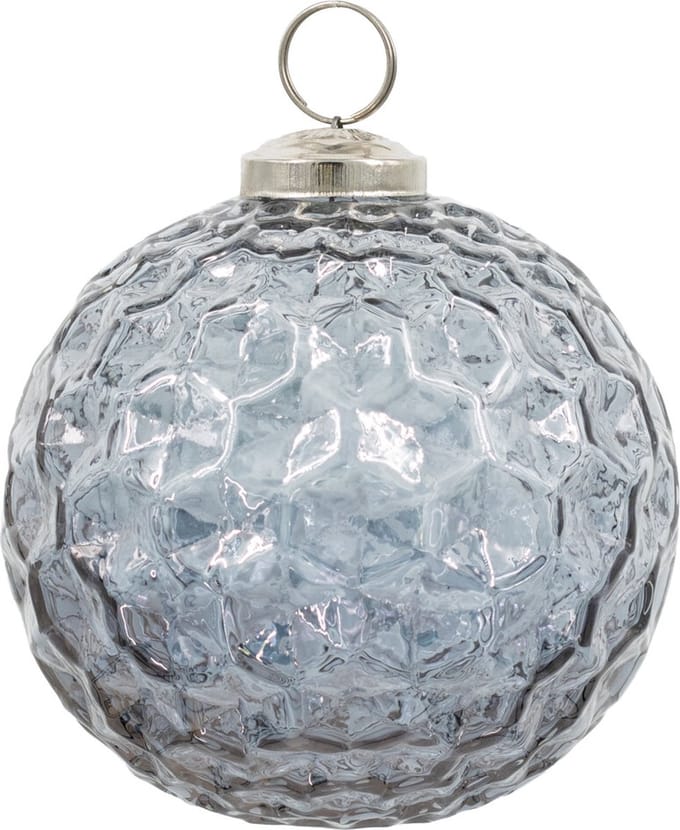 HomeBound by KY | Glazen kerstbal grijs | kerstbal | kerstdecoratie