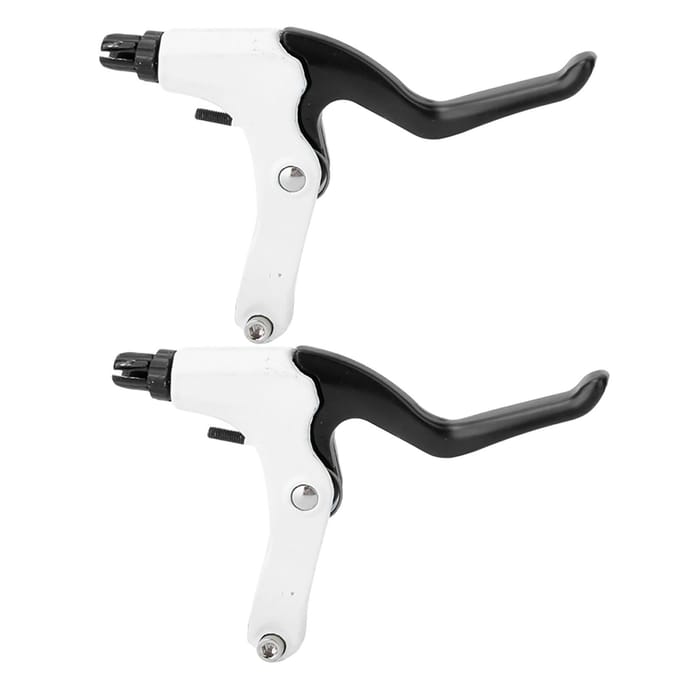1 Paar Fiets Fiets Aluminiumlegering Remhendel Handvat Stuur Fietsen Wit gray