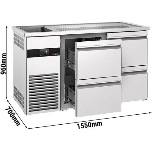 GGM Gastro Biertheke PREMIUM - 1550x700mm - 4 Schubladen