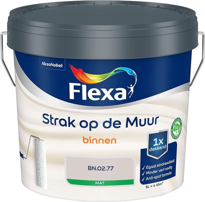 Flexa - Strak Op De Muur Binnen Mat - Bn.02.77 - Mengverf - 5 L