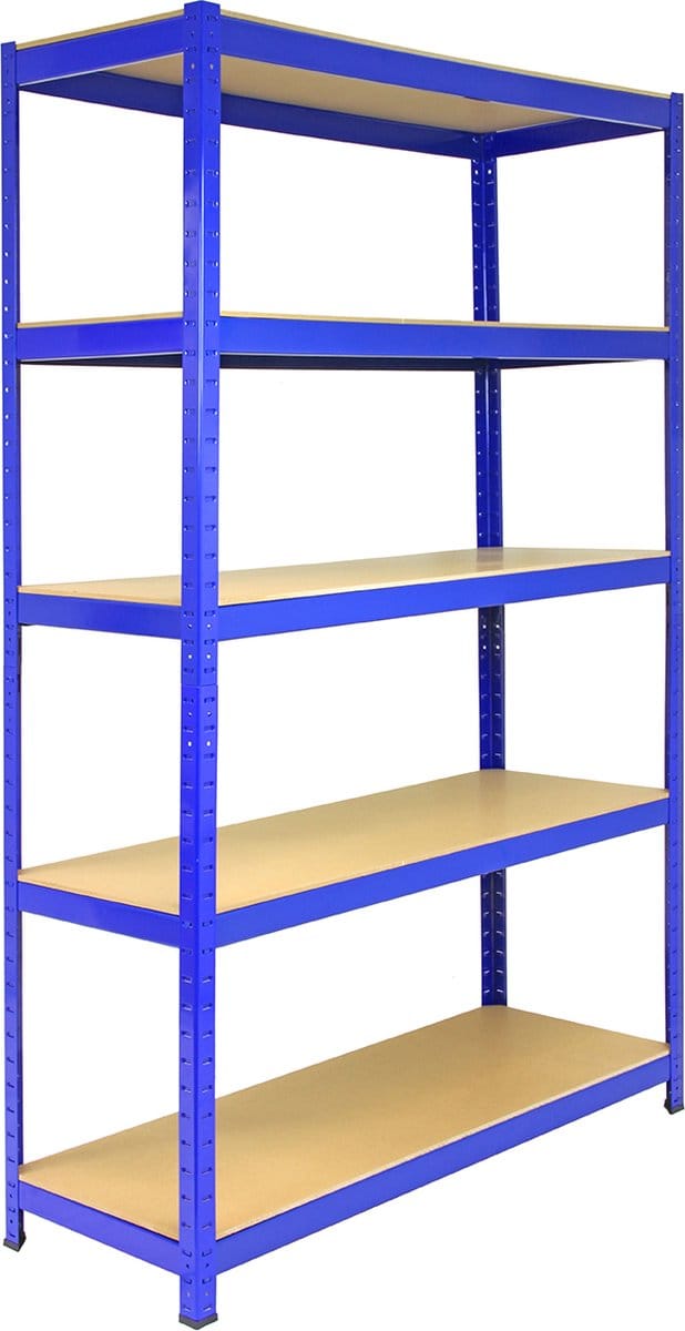 T-rax stellingkast - blauw - 120x45x180 cm - 5 verstelbare planken