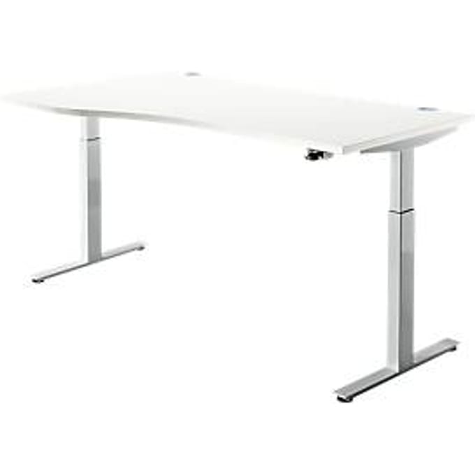 Zit-/stawerkplek, aanbouw links, B 1800 mm, wit