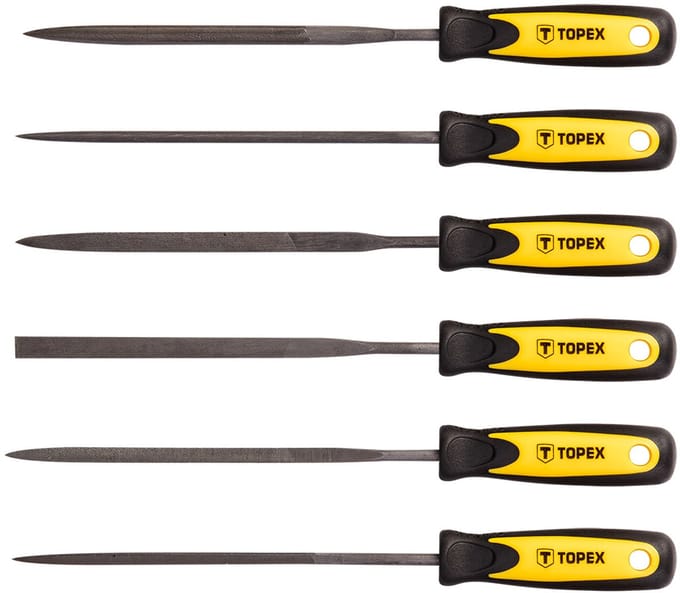 Topex - Vijlenset - 150mm - Ergonomische Handgreep - Voor Metaal
