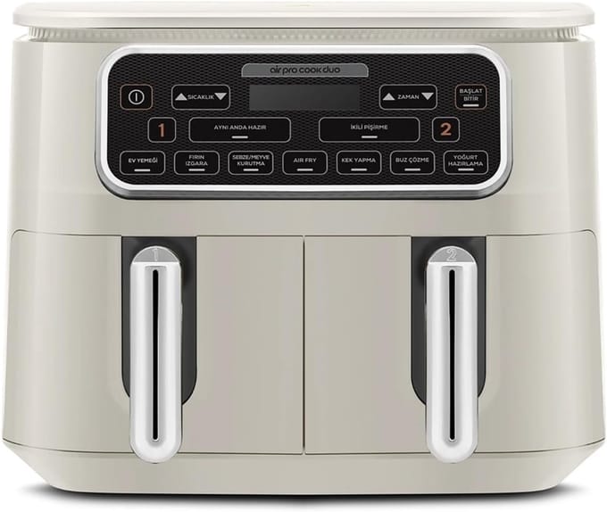 Airfryer XXL - Heteluchtfriteuse - Gezond Koken - Duo Tech Functie - 8 Liter - Starlight