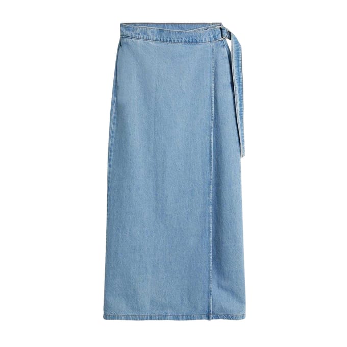 Levis Denim wikkelrok met kolomlijn voor dames (Blauw)